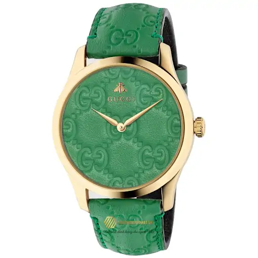 Đồng hồ Gucci nữ mạ vàng G - Timeless QuartZ Green Dial dây da